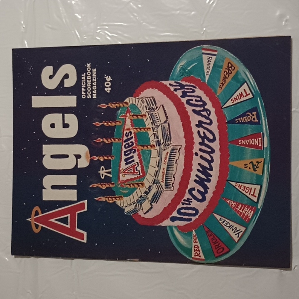 Vintage 1975 Angels Official Scorebook Magazine
